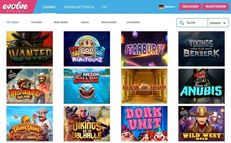 Evolve casino bonus à France